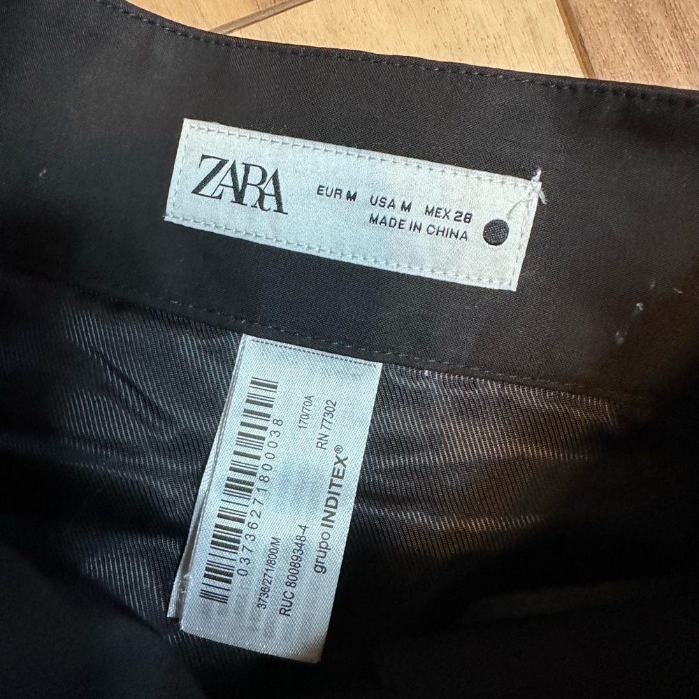 ZARA Black Tailored Dress Pants Women Medium M New With Tags - Picture 8 of 12